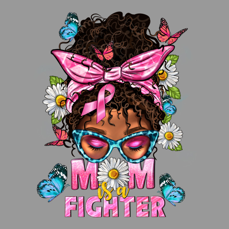 Mom Is A Fighter And Afro Messy Bun Mom Vintage Hoodie by BundleAndBundleShop | Teevron