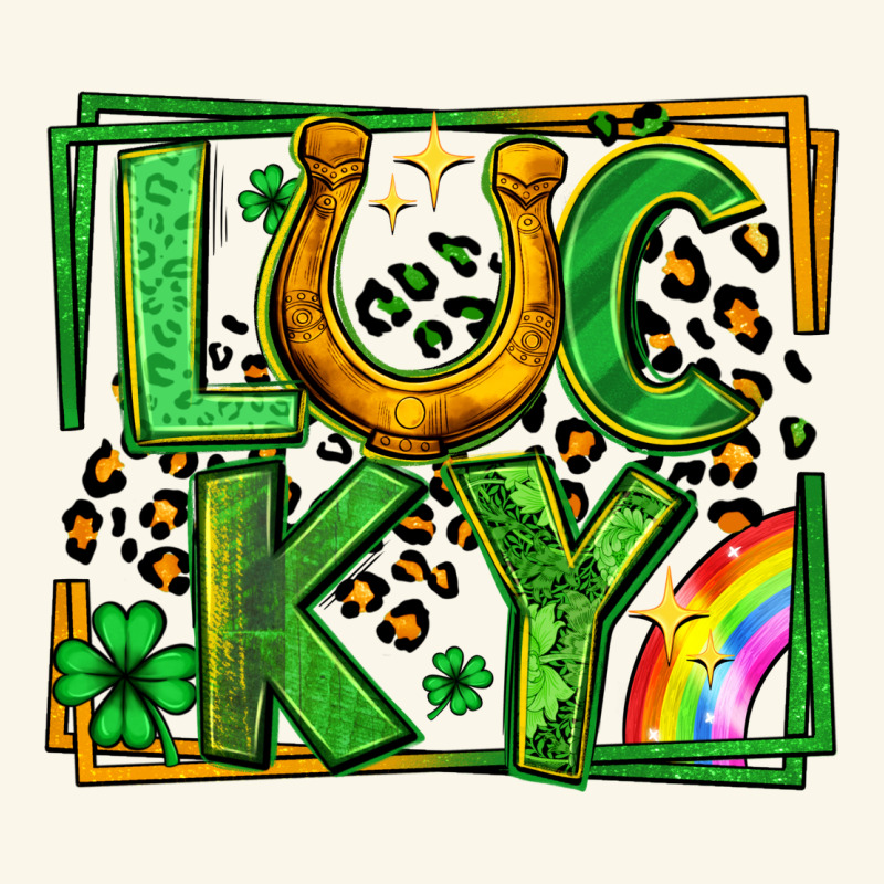 Lucky Horseshoe St Patricks Day Leopard Frame Premium Hoodie by LillyAllenDesigns | Teevron