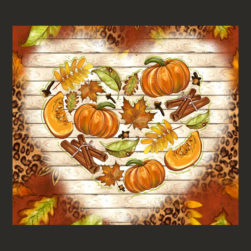 Fall Heart With Leopard Heavy Core Tee by TumblerDesignByShophia | Teevron