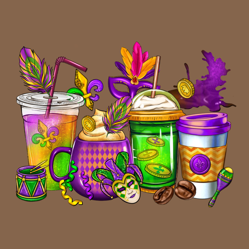 Mardi Gras Coffee Cups Cowgirl Premium Tee by CowGirlArtShop | Teevron