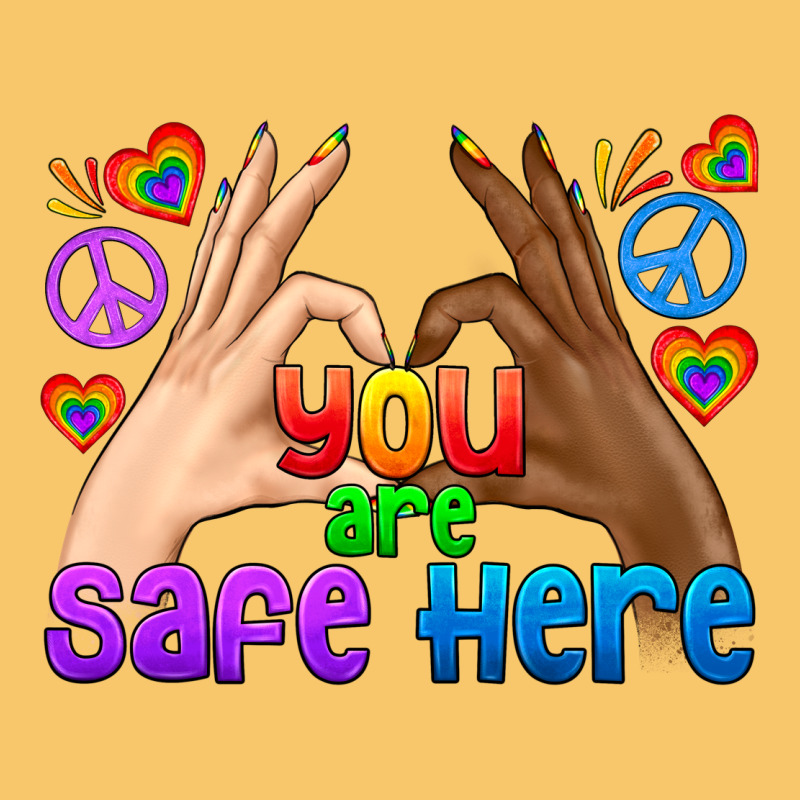 Lgbtq+ You Are Safe Here Vintage Hoodie by BundleAndBundleShop | Teevron