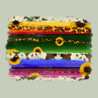 Serape Sunflowers Leopard Cowhide Background Long Sleeve Tee | Teevron