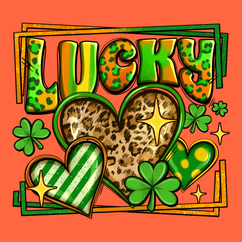 Lucky St Patricks Day Hearts Premium Hoodie by LillyAllenDesigns | Teevron