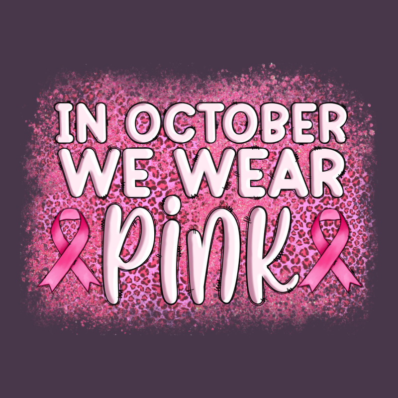 In October We Wear Pink Leopard Glitter Heavyweight Hoodie by AdoDesignShop | Teevron