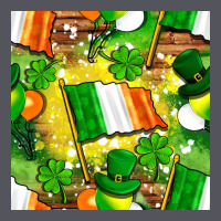 Ireland Flag With St. Patrick's Day  Digital Paper Vintage Hoodie | Teevron
