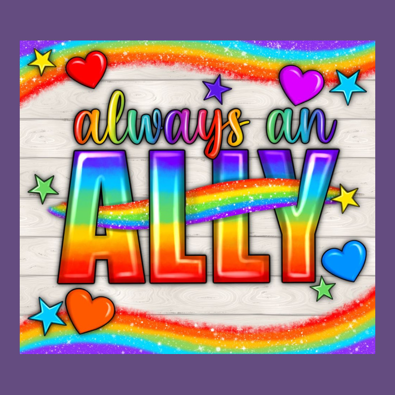 Always An Ally Pride Lgbtq+ Tumbler Vintage Hoodie by BundleAndBundleShop | Teevron