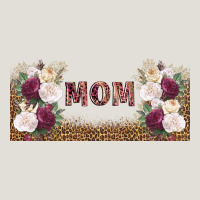 Mom Burgundy Flowers With Leopard Heavy Core Tee | Teevron