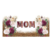 mom burgundy flowers with leopard | Teevron