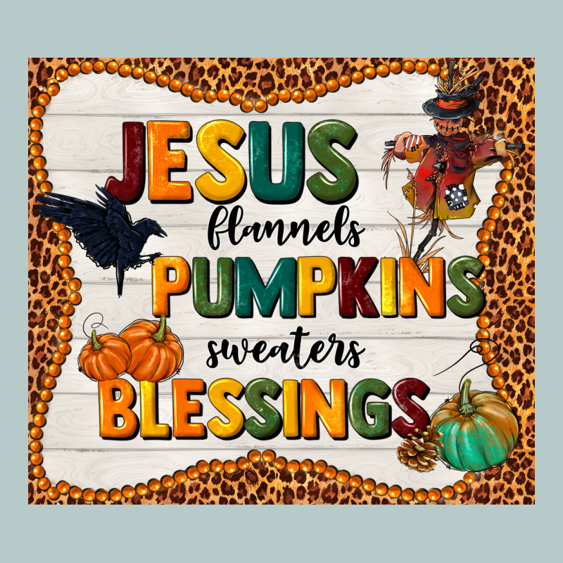 Jesus Flannel's Pumpkins Blessings Heavy Core Tee by TumblerDesignByShophia | Teevron
