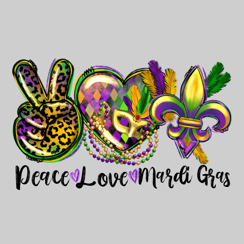Peace Love Mardi Gras Premium Tee by CowGirlArtShop | Teevron