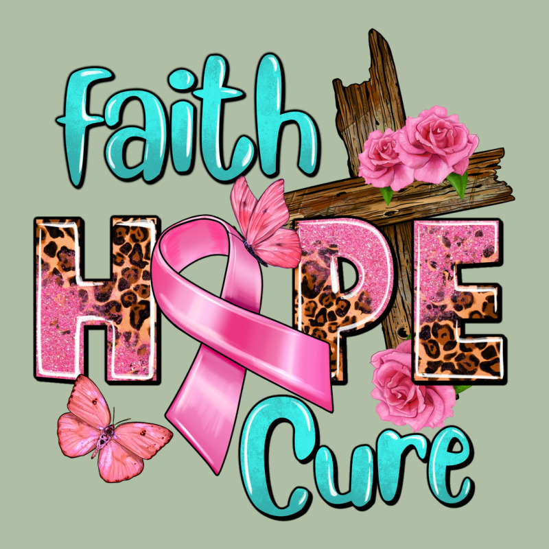 Faith Hope Cure Breast Cancer Urban Heavy Tee by FaDigitalArtStudio | Teevron