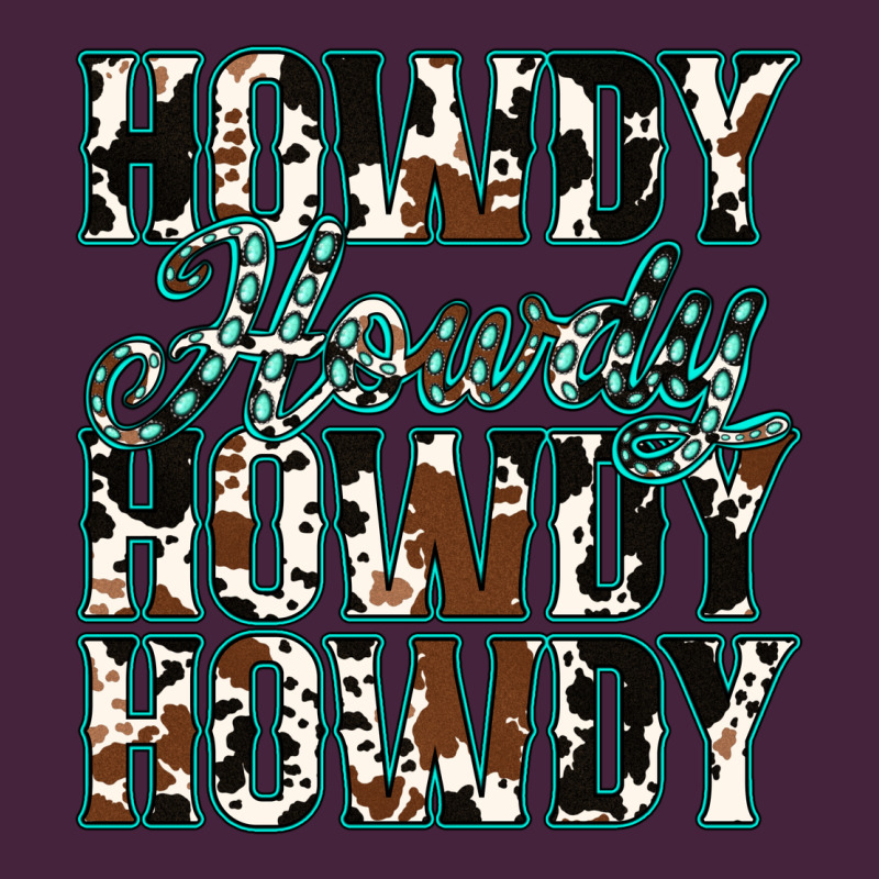 Howdy Cowhide Turquoise Premium Tee by Jasminsmagicworld | Teevron