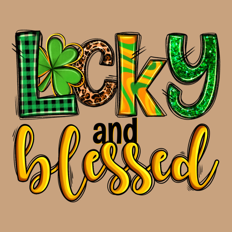 St. Patrick's Lucky And Blessed Vintage Tee by OliviaCreatesArt | Teevron