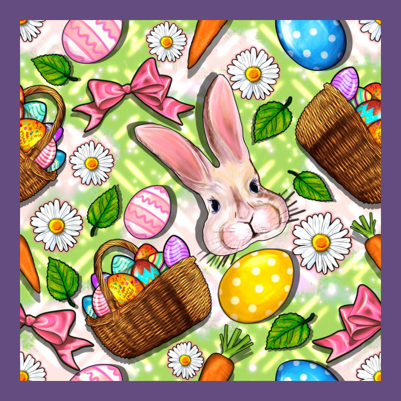 Easter Hamper With Bunny Seamless Pattern Vintage Hoodie by BundleAndBundleShop | Teevron