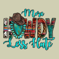 Western More Howdy Less Hate Cowboy Hat Gemstone Heavy Core Tee | Teevron