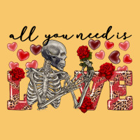Skeleton All You Need Is Love Vintage Hoodie | Teevron