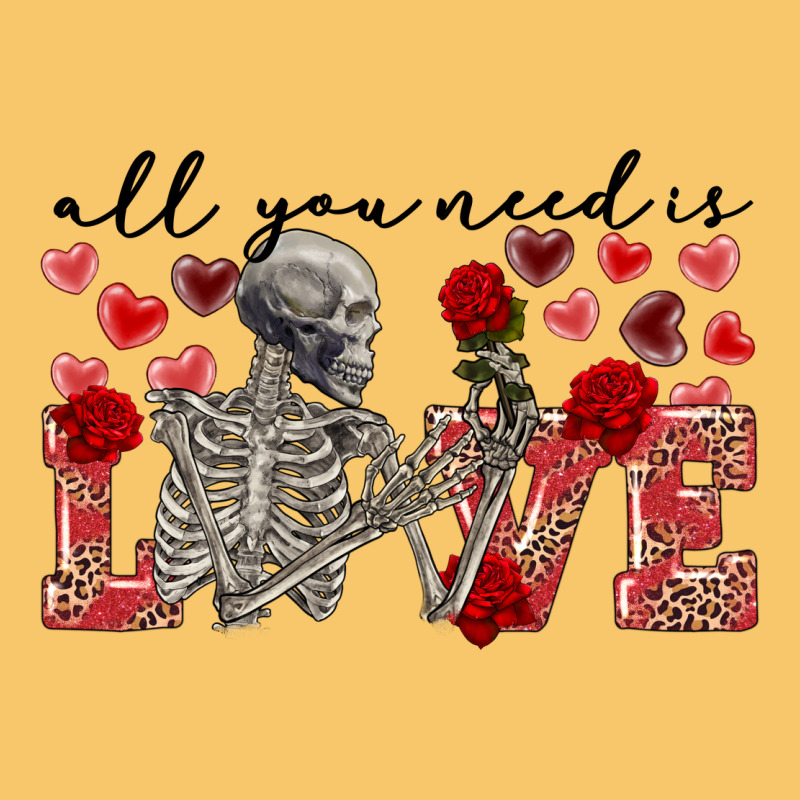 Skeleton All You Need Is Love Vintage Hoodie by FaDigitalArtStudio | Teevron