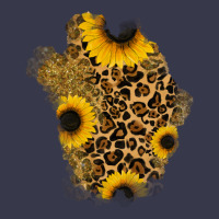 Glitter Sunflowers Leopard Patch Long Sleeve Tee | Teevron