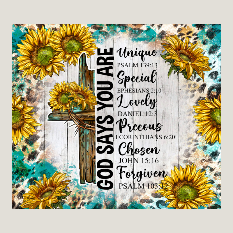 God Says You Are With Sunflower Heavy Core Tee by TumblerDesignByShophia | Teevron