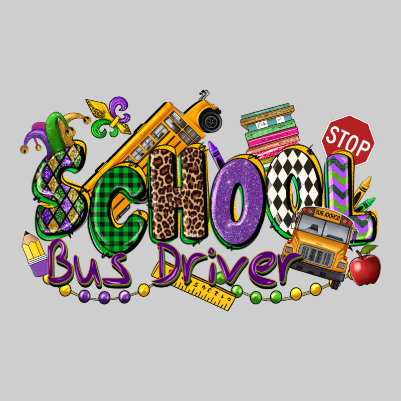 School Bus Driver Mardi Gras Premium Tee by CowGirlArtShop | Teevron
