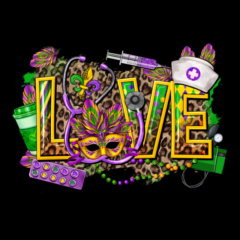 Mardi Gras Love Nurse Premium Tee by CowGirlArtShop | Teevron