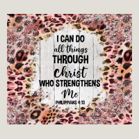I Can Do All Things With Leopard And Glitter Heavy Core Tee | Teevron