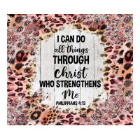 i can do all things with leopard and glitter | Teevron