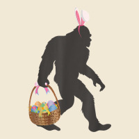 Funny Bigfoot Easter Design With Easter Basket And Bigfoot T Shirt Ladies Tee | Teevron