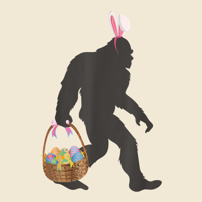 Funny Bigfoot Easter Design With Easter Basket And Bigfoot T Shirt Ladies Tee by linhVisuals | Teevron
