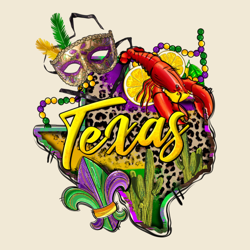 Texas Map Mardi Gras Premium Tee by CowGirlArtShop | Teevron