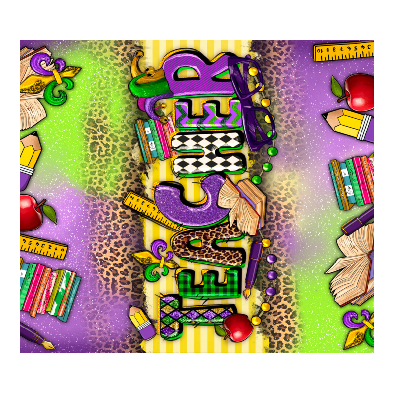 Teacher Mardi Gras Premium Tee by CowGirlArtShop | Teevron