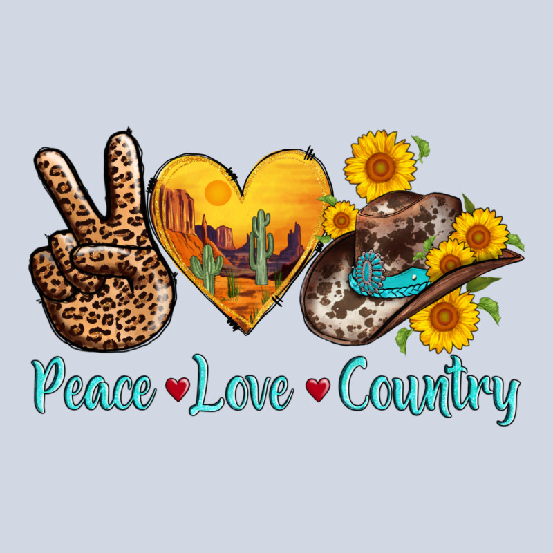Peace Love Country Cowhide Cowboy Hat Premium Sweatshirt by AdoDesignShop | Teevron