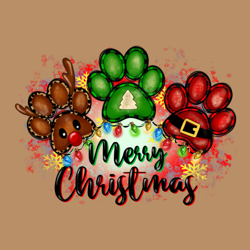Merry Christmas Paws Vintage Hoodie by FaDigitalArtStudio | Teevron