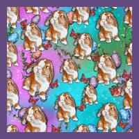 Easter Bunny With Truck Seamless Pattern Vintage Hoodie | Teevron