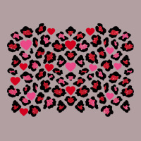 Valentines Day Leopard And Heart Background Vintage Hoodie | Teevron