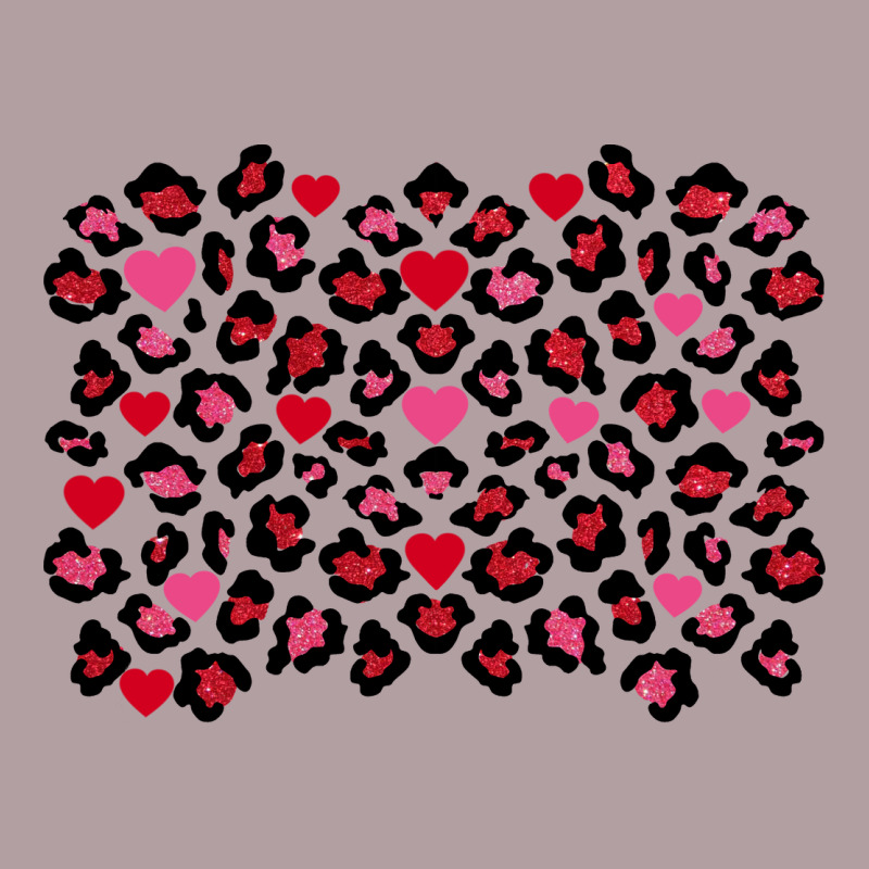 Valentines Day Leopard And Heart Background Vintage Hoodie by FaDigitalArtStudio | Teevron