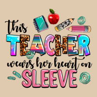 This Teacher Wears Her Heart On Sleeve Heavyweight Sweatshirt | Teevron