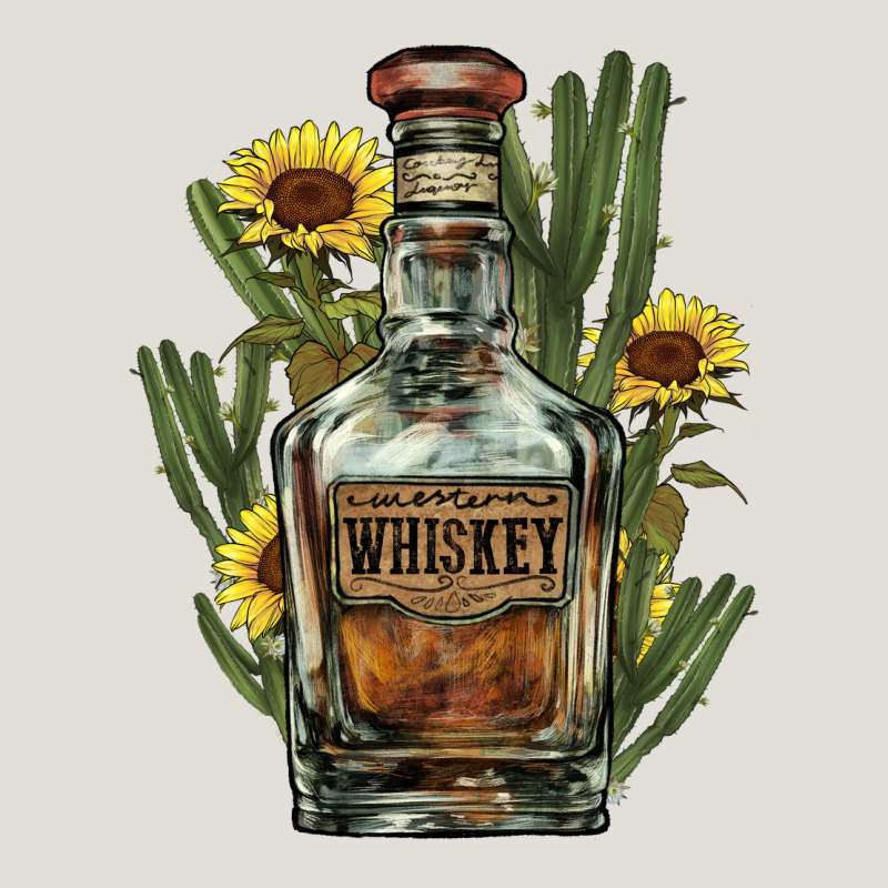 Western Whiskey Bottle Heavy Core Tee by HowdyJamesFarm | Teevron