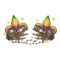 Skeleton Hands Mardi Gras Premium Tee | Teevron