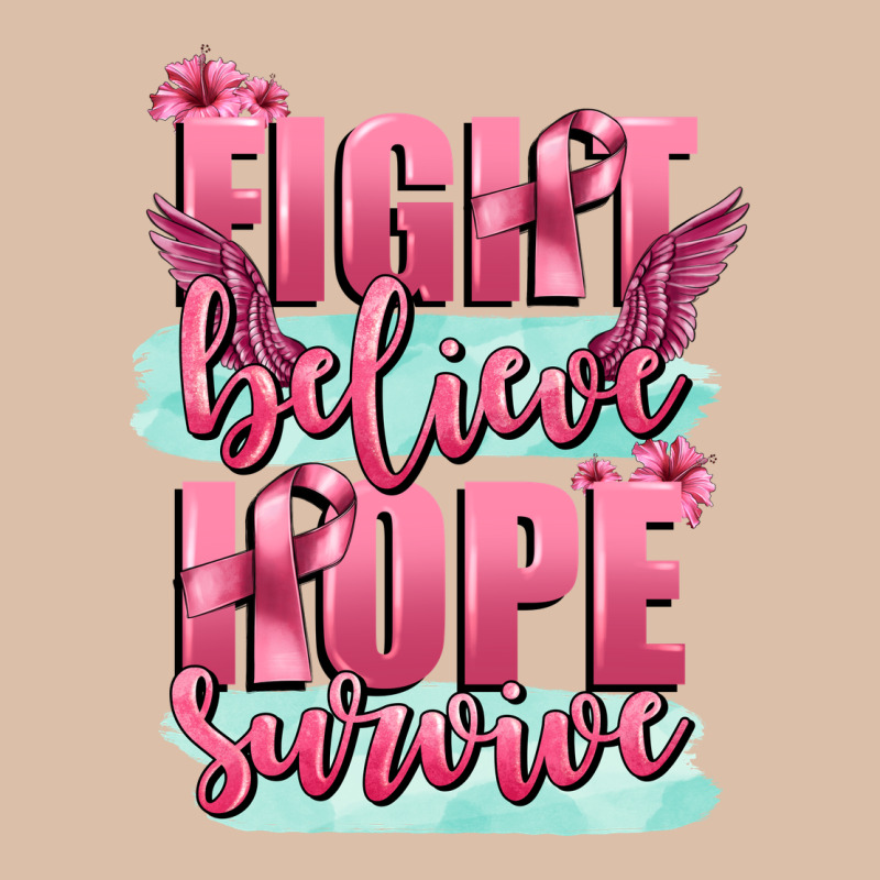 Fight Believe Hope Survive Cancer Awareness Urban Heavy Tee by FaDigitalArtStudio | Teevron