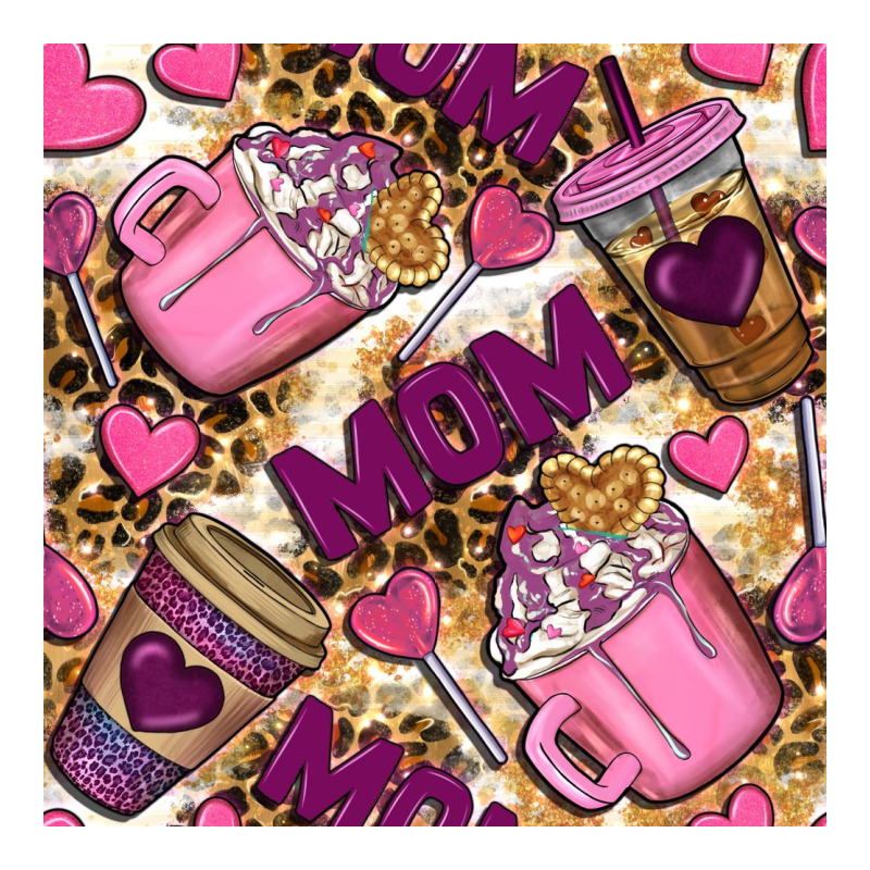 Mom Coffee Cups With Leopard Digital Paper Long Sleeve Tee by BundleAndBundleShop | Teevron