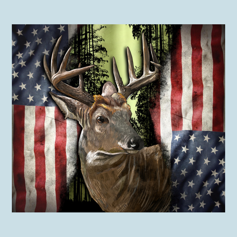 Usa Deer Hunting Woods Ladies Tee by CowGirlArtShop | Teevron