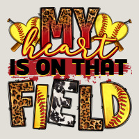 Softball My Heart Is On That Field Heavy Core Tee | Teevron