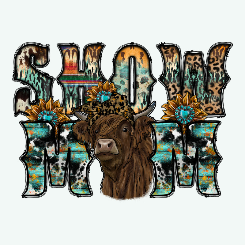 Show Mom Highland Cow Premium Hoodie by SublimationCraftShop | Teevron