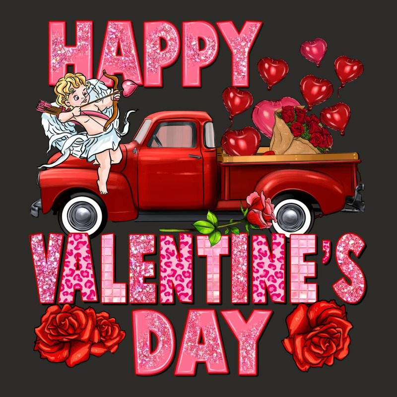 Happy Valentine's Day Red Truck Heavy Core Tee by HowdyJamesFarm | Teevron
