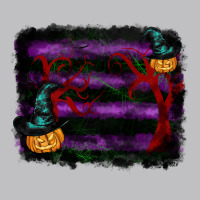 Halloween Witch Hat Backround Long Sleeve Tee | Teevron