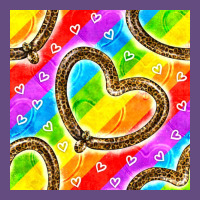 Pride Lgbtq Leopard Heart Balloons Pattern Vintage Hoodie | Teevron