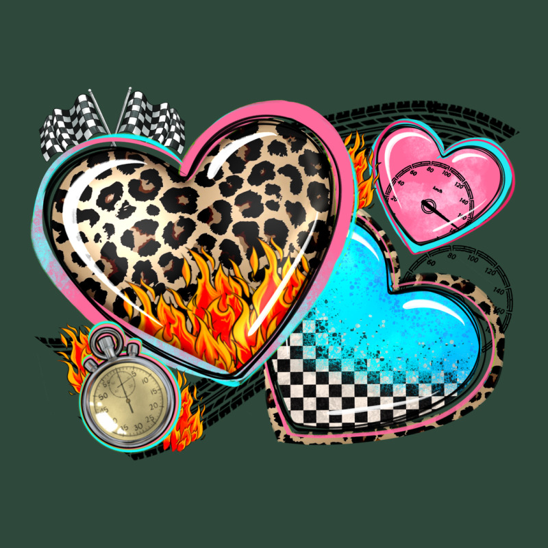 Western Leopard  Racing  Hearts Zipper Hoodie by AdoDesignShop | Teevron