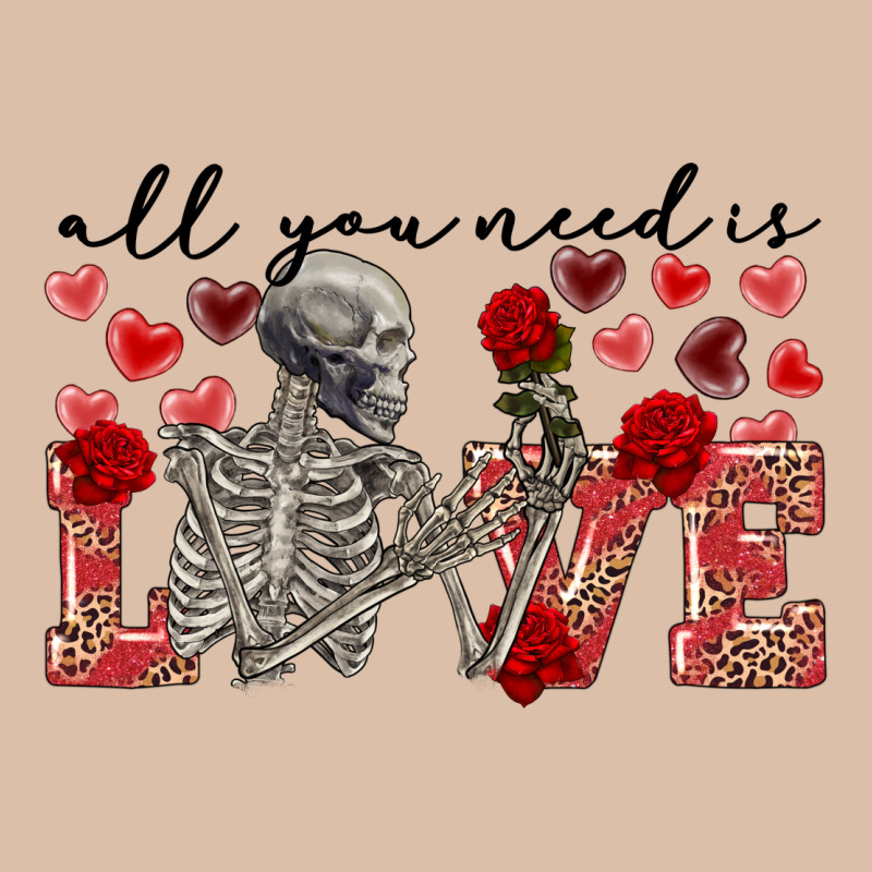 Skeleton All You Need Is Love Urban Heavy Tee by FaDigitalArtStudio | Teevron