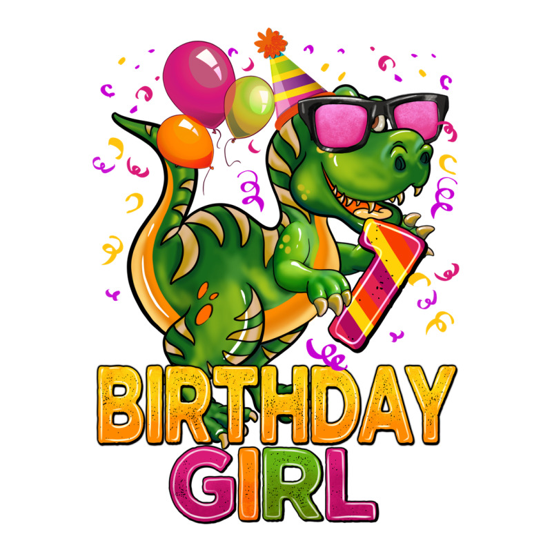 1st Birthday Girl T Rex Pink Premium Tee by CowGirlArtShop | Teevron